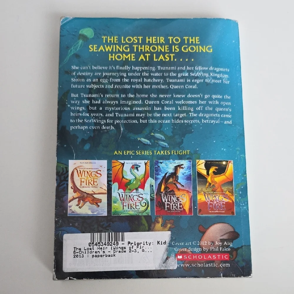 Wings of Fire: The Lost Heir - By Tui T. Sutherland - Chapter Book
